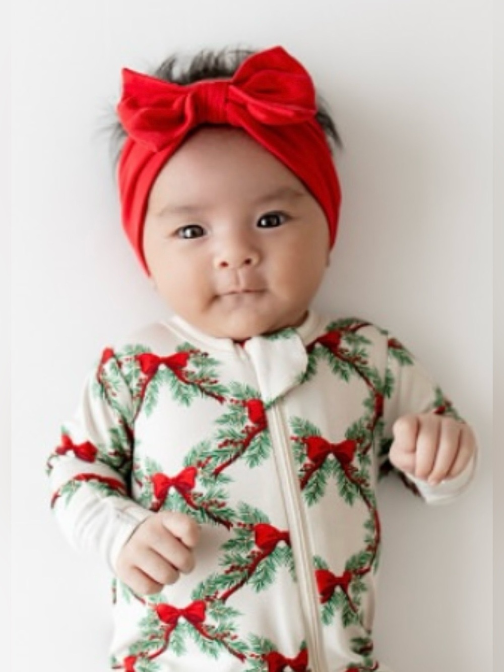 Kyte Baby | ‘Holiday Bow’ Zip Romper sz 18-24M